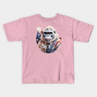 white gorilla Kids T-Shirt